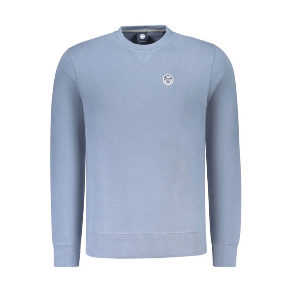 North Sails Blue Cotton Men Men's Sweatshirt